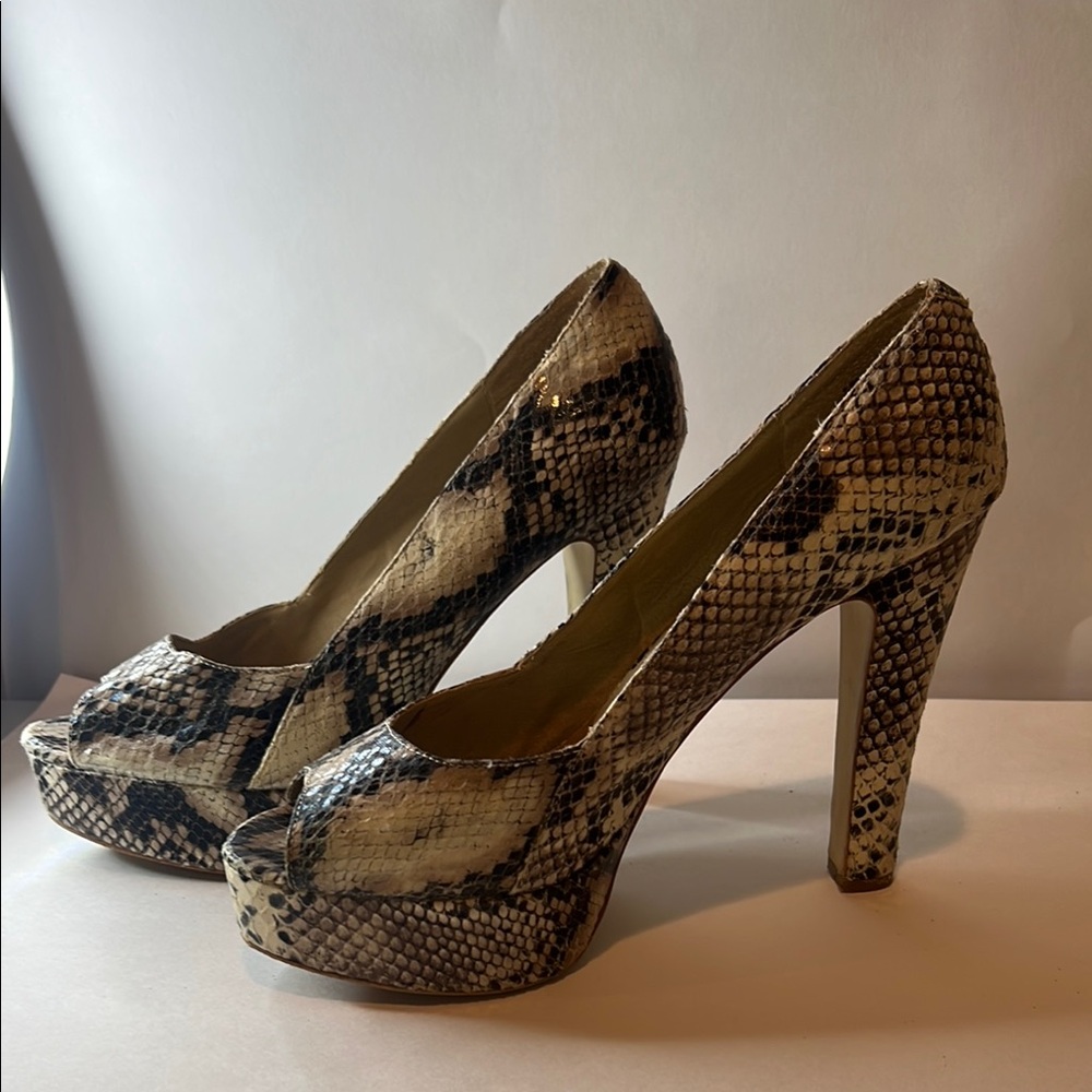 Steve Madden Brown High Heel Peep-Toe Shoes